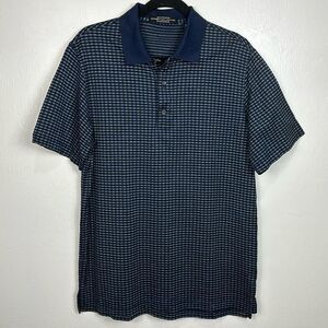 CARNOUSTIE Cotton Geo Pattern Short Sleeve Polo Shirt Size M